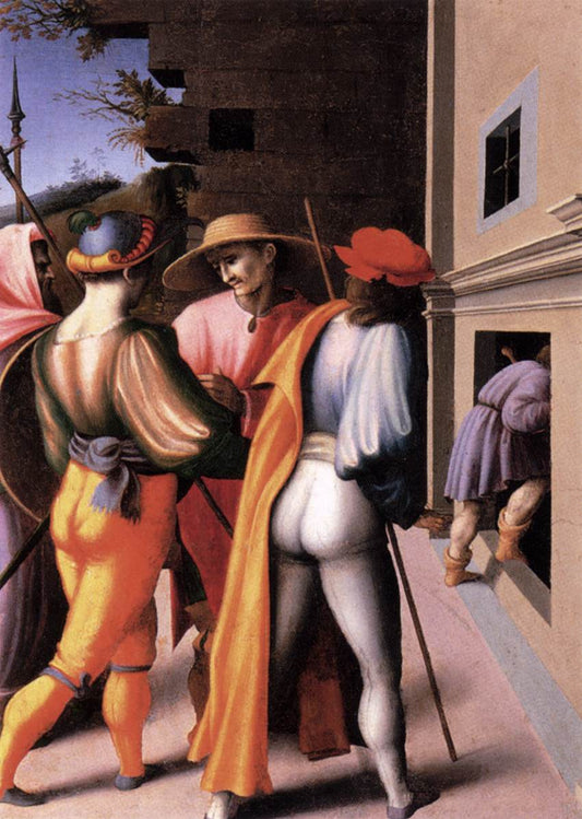 Scenes from The Story of Joseph:  The Arrest of His Brethren, vintage artwork by Il Bacchiacca, A3 (16x12") Poster Print