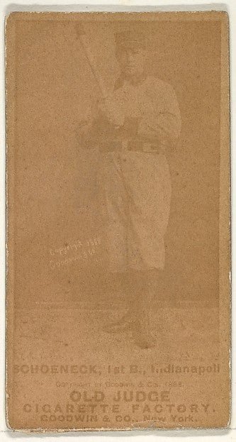 :Schoeneck 1st Base Indianapolis from the Old Judge series f-16x12"(A3) Poster