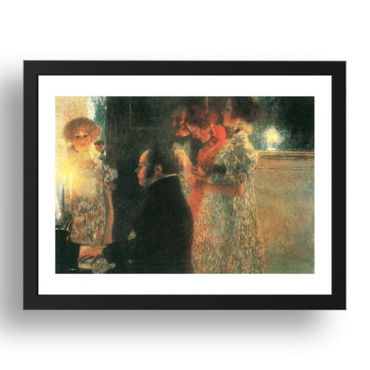 Schubert at the Piano II 1899 by Gustav Klimt, 17x13" Frame