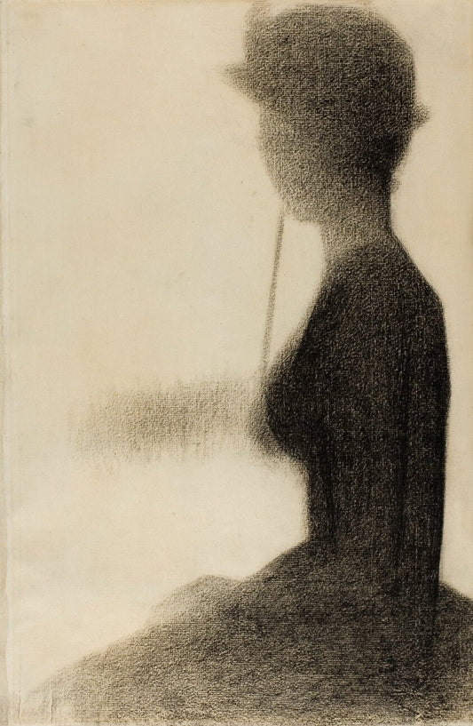Seated Woman with a Parasol (study for La Grande Jatte) by  Georges Seurat, 23x16"( A2 size) Poster Print
