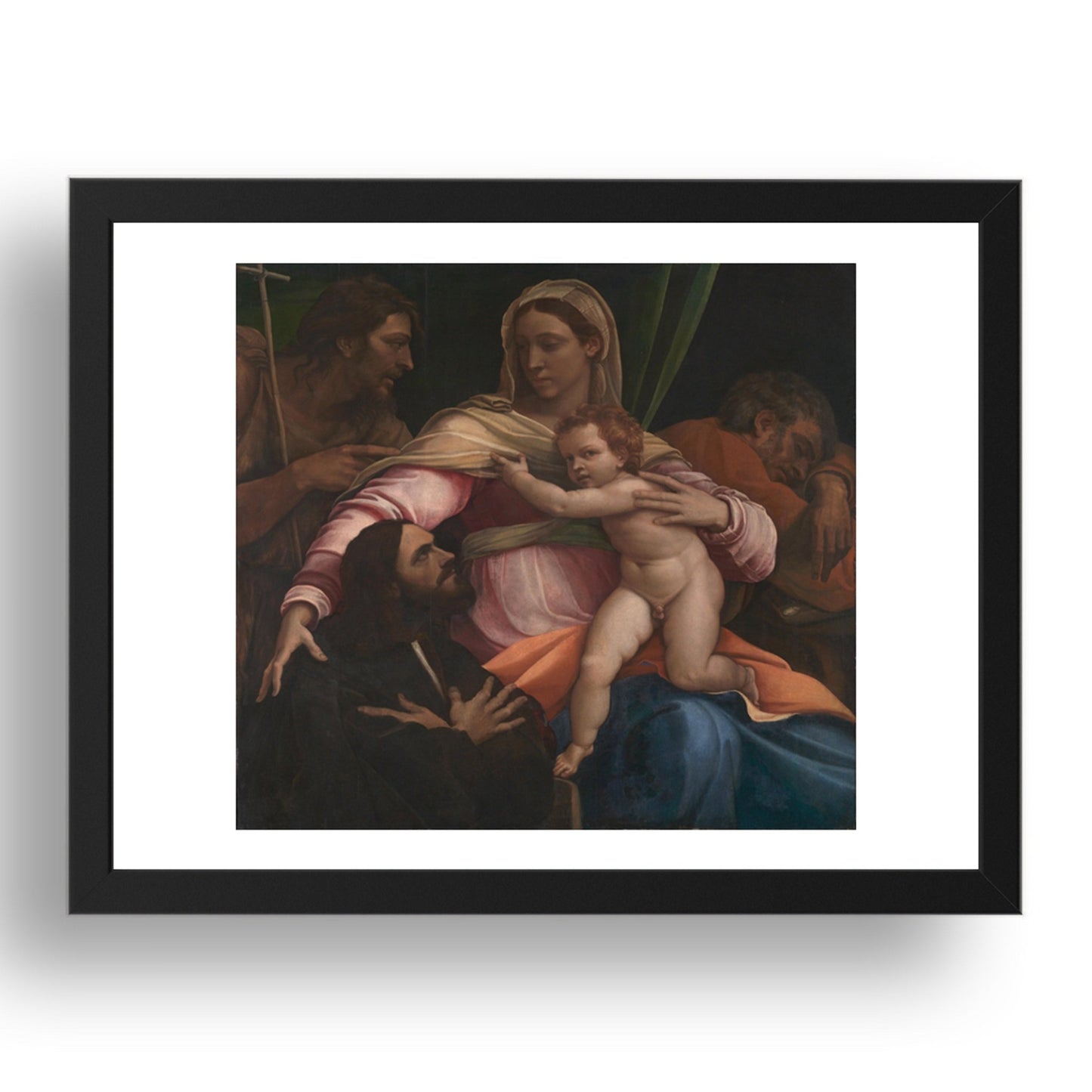 Sebastiano del Piombo: The Madonna and Child with Saints and a Donor, Poster in 17x13"(A3) Frame