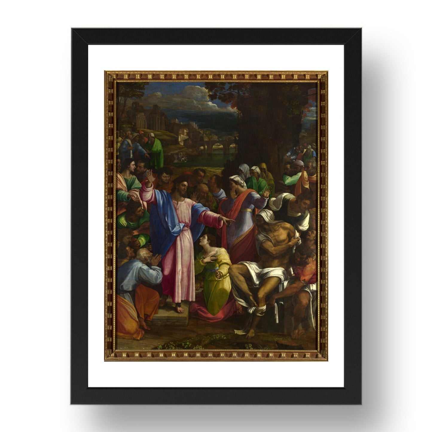 Sebastiano del Piombo: The Raising of Lazarus, Poster in 17x13"(A3) Frame