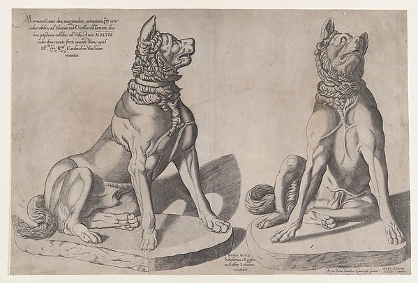 Sebastiano di ReSpeculum Romanae Magnificentiae Two Dogs 1-16x12"(A3) Poster