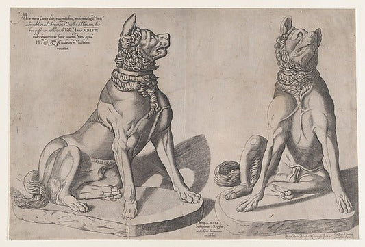 Sebastiano di ReSpeculum Romanae Magnificentiae Two Dogs 1-16x12"(A3) Poster