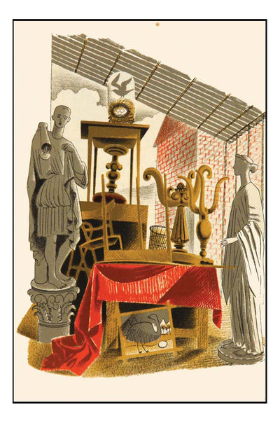 Second Hand Furniture, High Street by Eric Ravilious, A4 size (8.27 × 11.69 inches) Poster