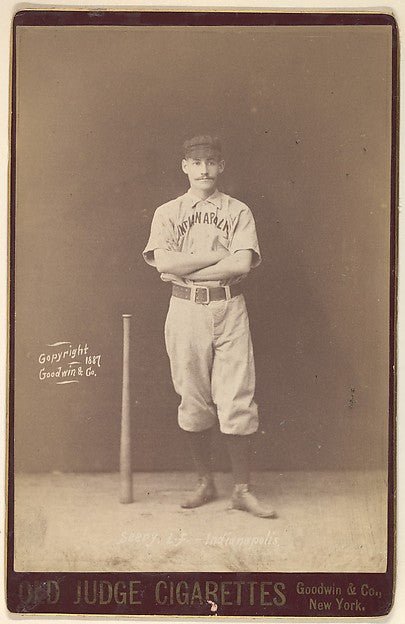:Seery Left Field Indianapolis from the series Old Judge Cigarettes 1887, vintage artwork, 16x12"(A3) Poster Print