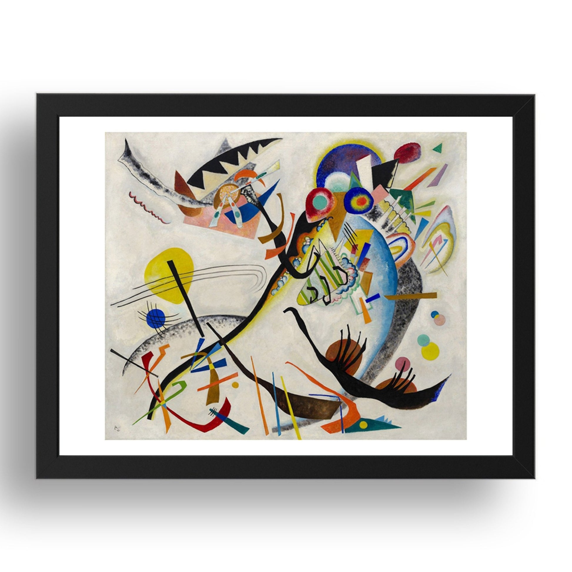 Segment Blue by Wassily Kandinsky, 17x13" Frame