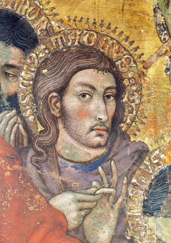 Self Portrait as Saint Thaddeus (Detail from the altarpiece 'Assumption of the Virgin', vintage artwork by Taddeo di Bartolo, A3 (16x12") Poster Print