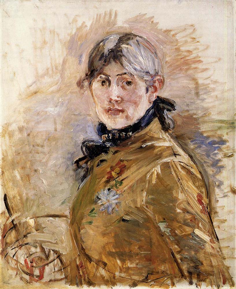 Self Portrait by Berthe Morisot, vintage art, modern poster print