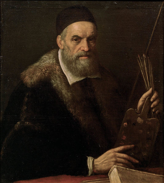 Self Portrait in Later Age, vintage artwork by Jacopo Bassano, A3 (16x12") Poster Print