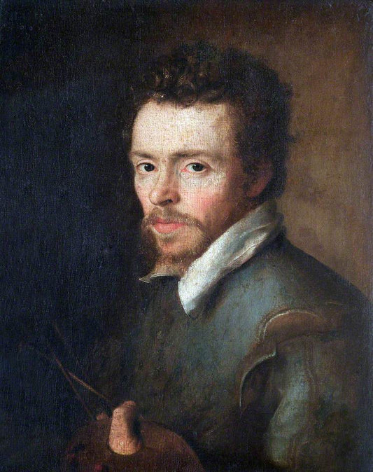 Self-Portrait of an Unknown Painter, vintage artwork by Dutch School 16th Century - Unknown, A3 (16x12") Poster Print