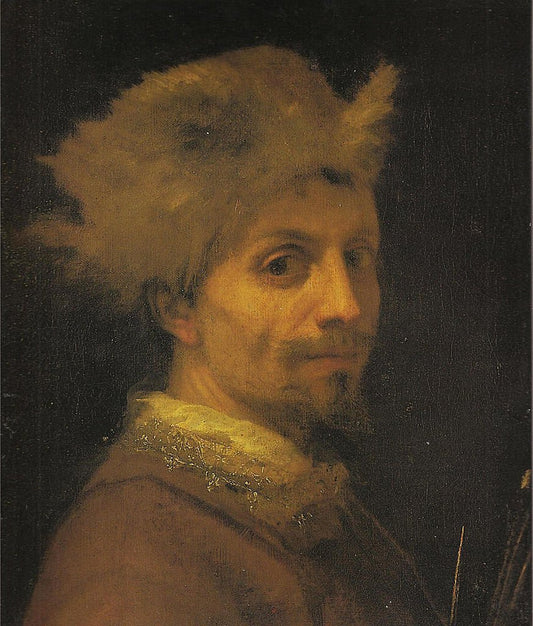 Self portrait, vintage artwork by Lodovico Cardi, A3 (16x12") Poster Print