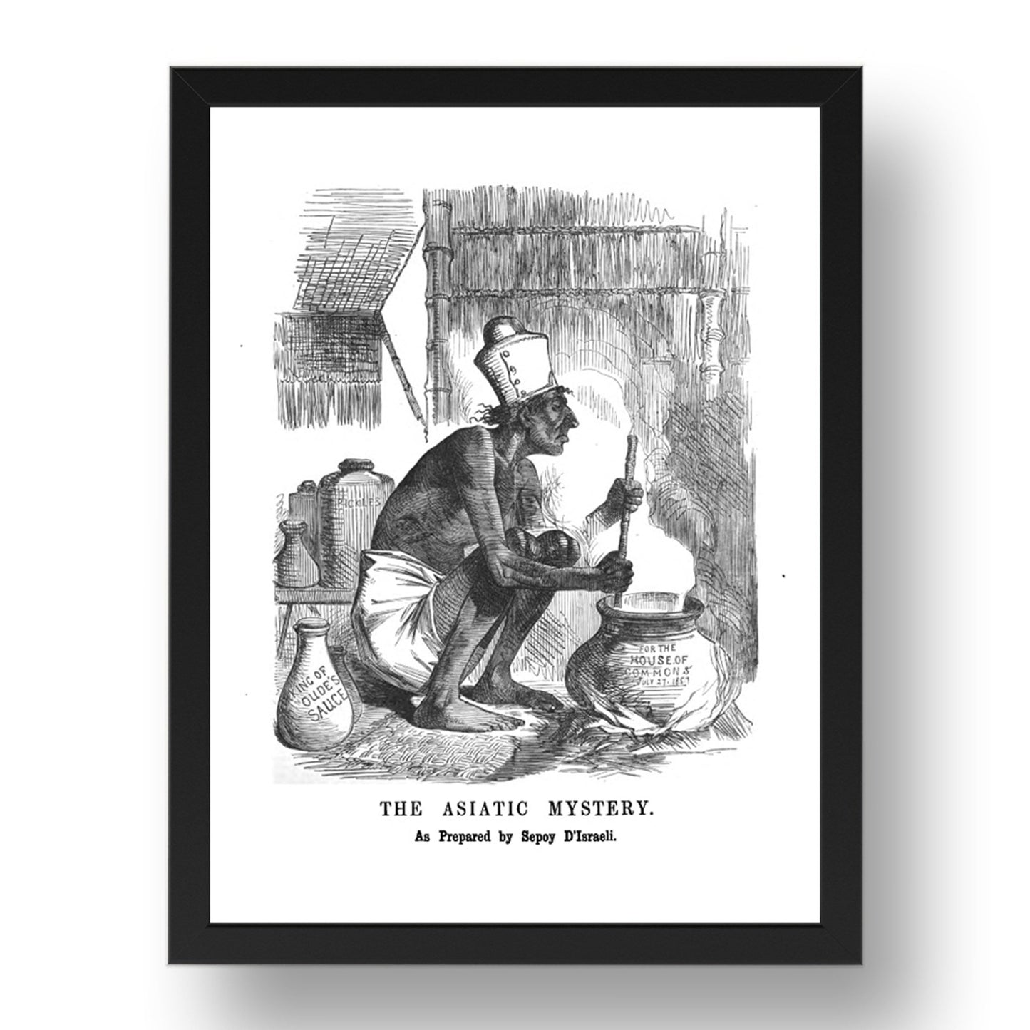 sepoydisraeli, vintage historic poster in 17x13"(A3) Frame