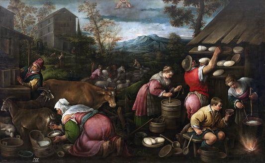 Series of the Months 05, May (Gemini), vintage artwork by Francesco Bassano  the Younger, A3 (16x12") Poster Print