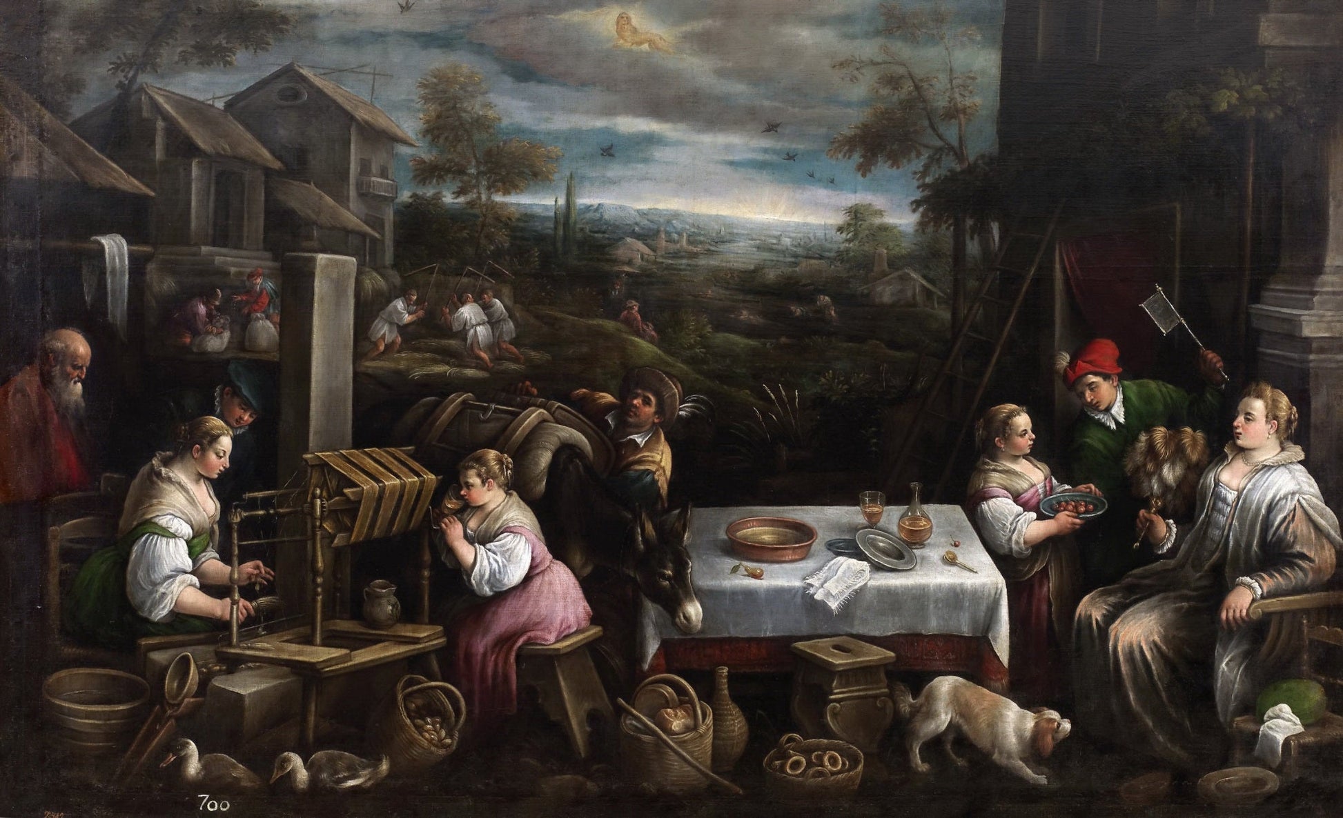Series of the Months 07, July (Lion), vintage artwork by Francesco Bassano  the Younger, A3 (16x12") Poster Print
