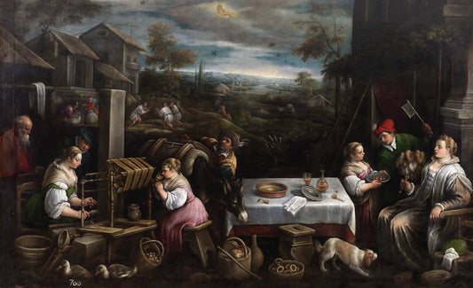 Series of the Months 07, July (Lion), vintage artwork by Francesco Bassano  the Younger, A3 (16x12") Poster Print