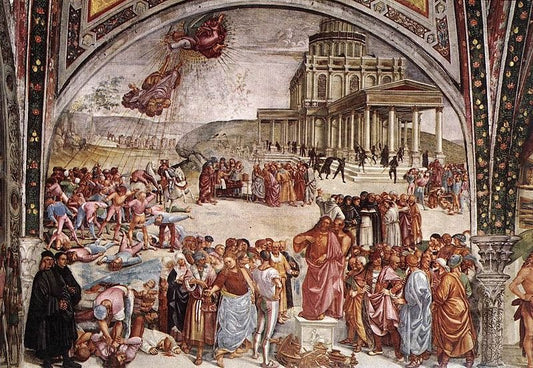 Sermon and Deeds of the Antichrist, vintage artwork by Luca Signorelli, A3 (16x12") Poster Print