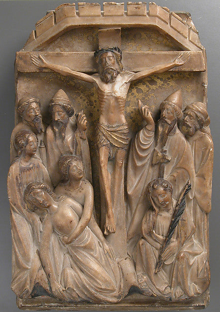 School of Nottingham:The Crucifixion 15th century-16x12