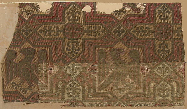 :Brocade Textile 13th century-16x12"(A3) Poster
