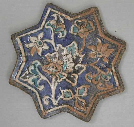 :Star-Shaped Tile first half 14th century-16x12"(A3) Poster