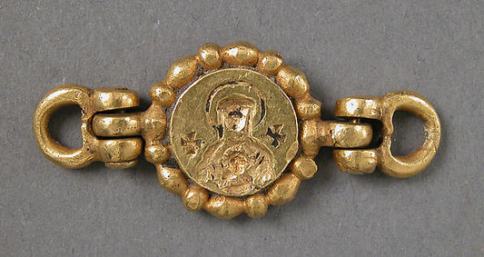 :Clasp with Intaglio Medallion of the Virgin and Child 6th c-16x12"(A3) Poster