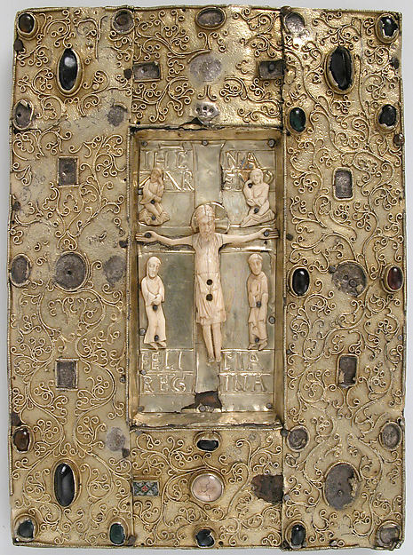 :Book Cover with Ivory Figures before 1085-16x12"(A3) Poster