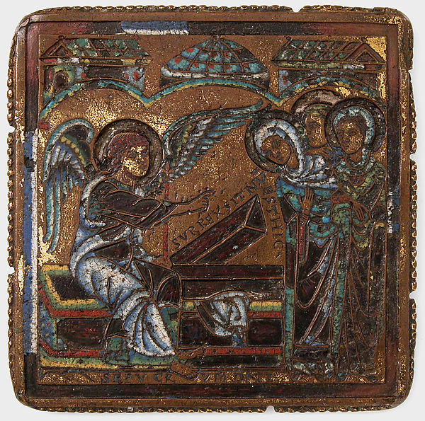 :Plaque with the Holy Women at the Sepulchre c1150–75-16x12