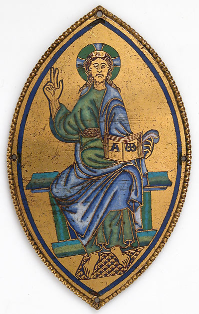 :Plaque with Christ in Majesty c1160–70-16x12