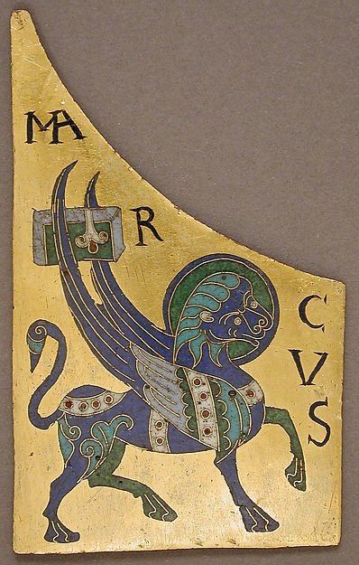 :Plaque with the Symbol of the Evangelist Mark c1100-16x12"(A3) Poster