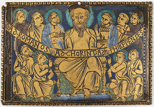 :Plaque with Saint Paul and His Disciples c1160–80-16x12"(A3) Poster