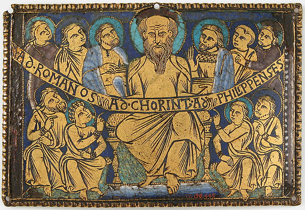 :Plaque with Saint Paul and His Disciples c1160–80-16x12
