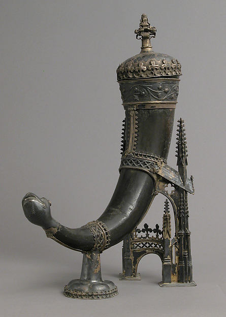 :Drinking Horn 19th or early 20th century -16x12"(A3) Poster