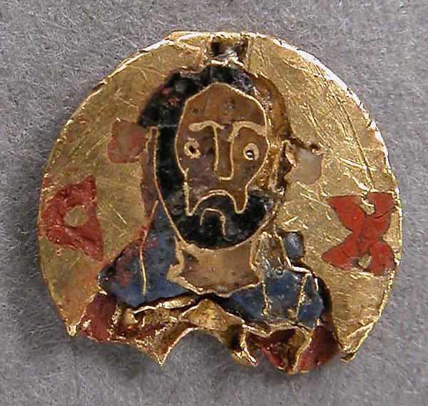 :Medallion with Christ 11th century-16x12