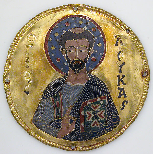 :Medallion with Saint Luke from an Icon Frame c1100-16x12"(A3) Poster