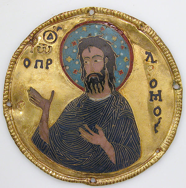 :Medallion with Saint John the Baptist from an Icon Frame c1-16x12"(A3) Poster