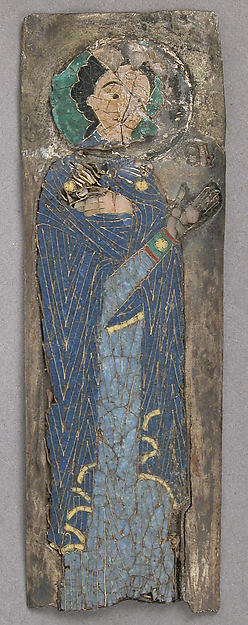 :Plaque of The Virgin 12th century-16x12