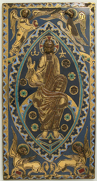 :Plaque with Christ in Majesty 19th century or modern-16x12"(A3) Poster