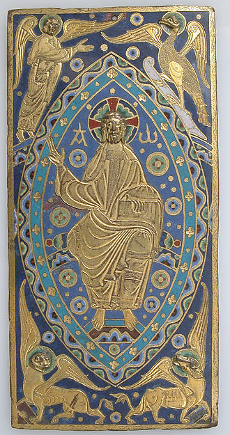 :Book-Cover Plaque with Christ in Majesty c1200-16x12"(A3) Poster