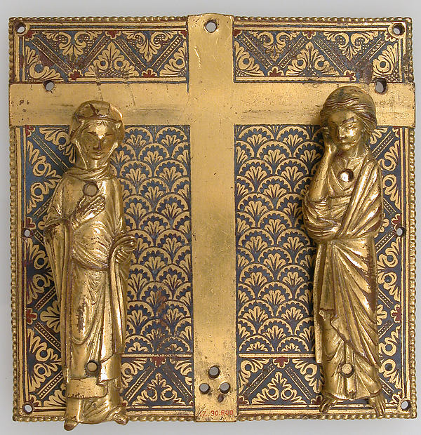 :Plaque with the Virgin and Saint John 19th–20th century -16x12