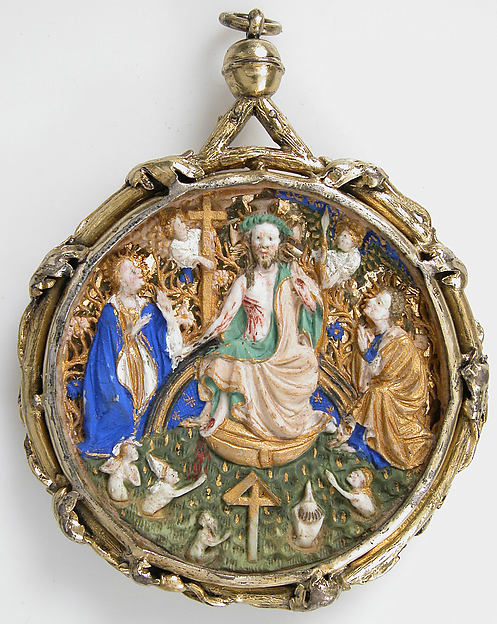 :Pendant Medallion with the Last Judgment c1420-16x12
