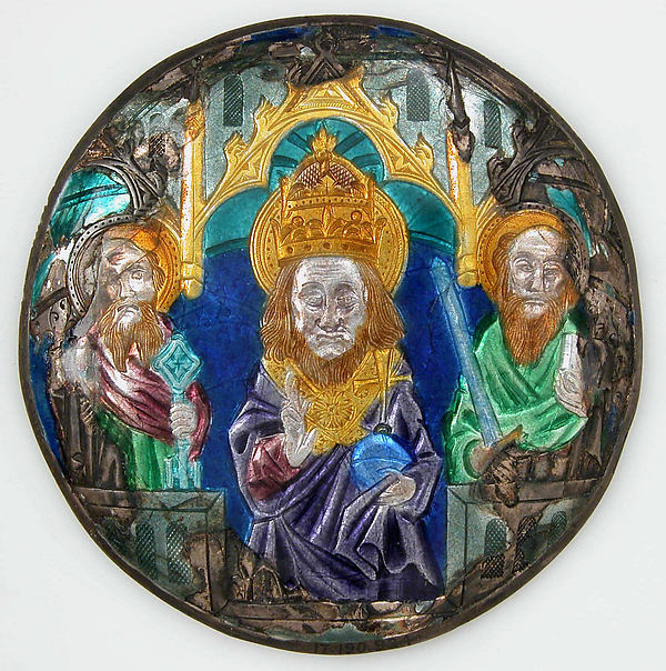 :Plaque with God The Father 14th century-16x12"(A3) Poster