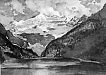 Paul Dougherty - Sun and Shadow Lake Louise , Poster Print Wall Art