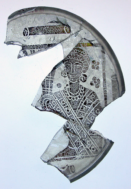 :Fragmentary Bowl Base with the Portrait of a Woman 4th cent-16x12"(A3) Poster