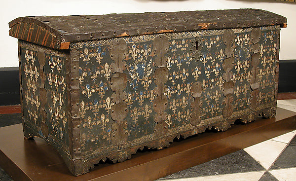 :Cassone with Fleur-de-Lis Pattern late 14th–early 15th cent-16x12"(A3) Poster