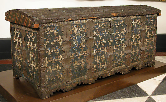 :Cassone with Fleur-de-Lis Pattern late 14th–early 15th cent-16x12"(A3) Poster