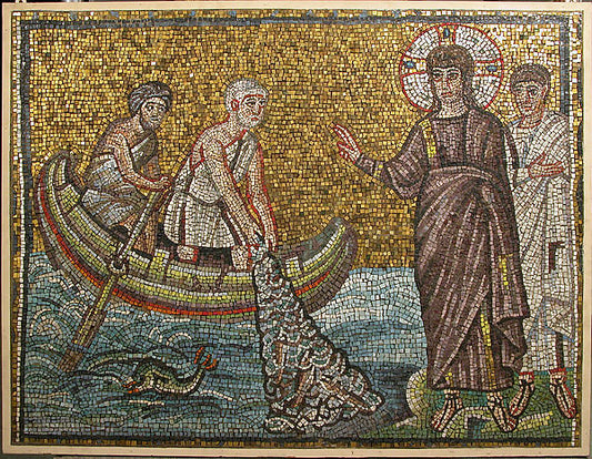 :Miraculous Draught of Fishes early 20th century -16x12"(A3) Poster