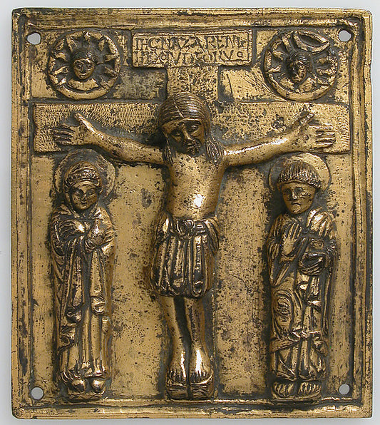 :Plaque with the Crucifixion late 19th or early 20th century-16x12"(A3) Poster