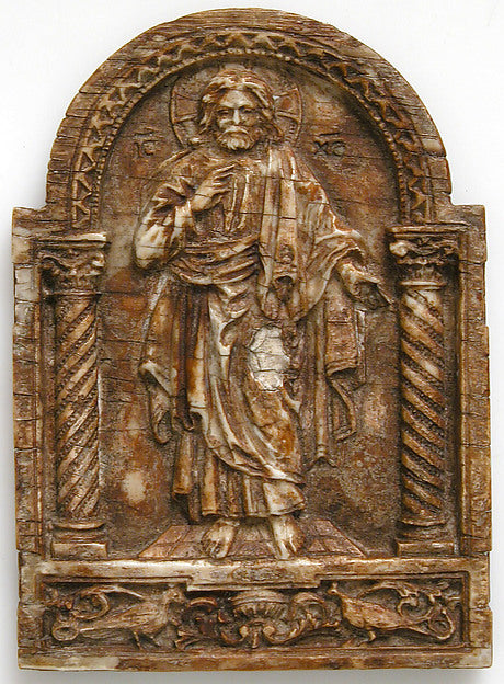 :Plaque with Christ Teaching late 19th–early 20th century -16x12"(A3) Poster