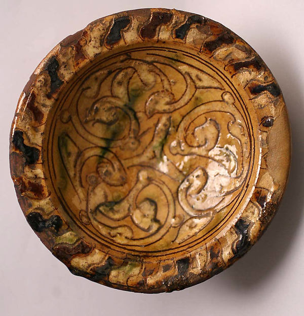 :"Sgraffito-ware" Bowl 14th century-16x12"(A3) Poster