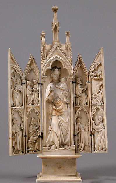 :Tabernacle with Scenes from the Infancy of Christ c1340–50-16x12